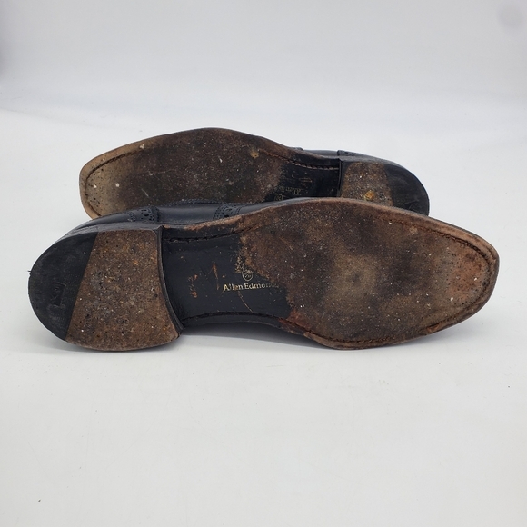 Allen Edmonds Shoe Men's 9 D Bartlett Black Leather Cap Toe Oxfords - Picture 4 of 9